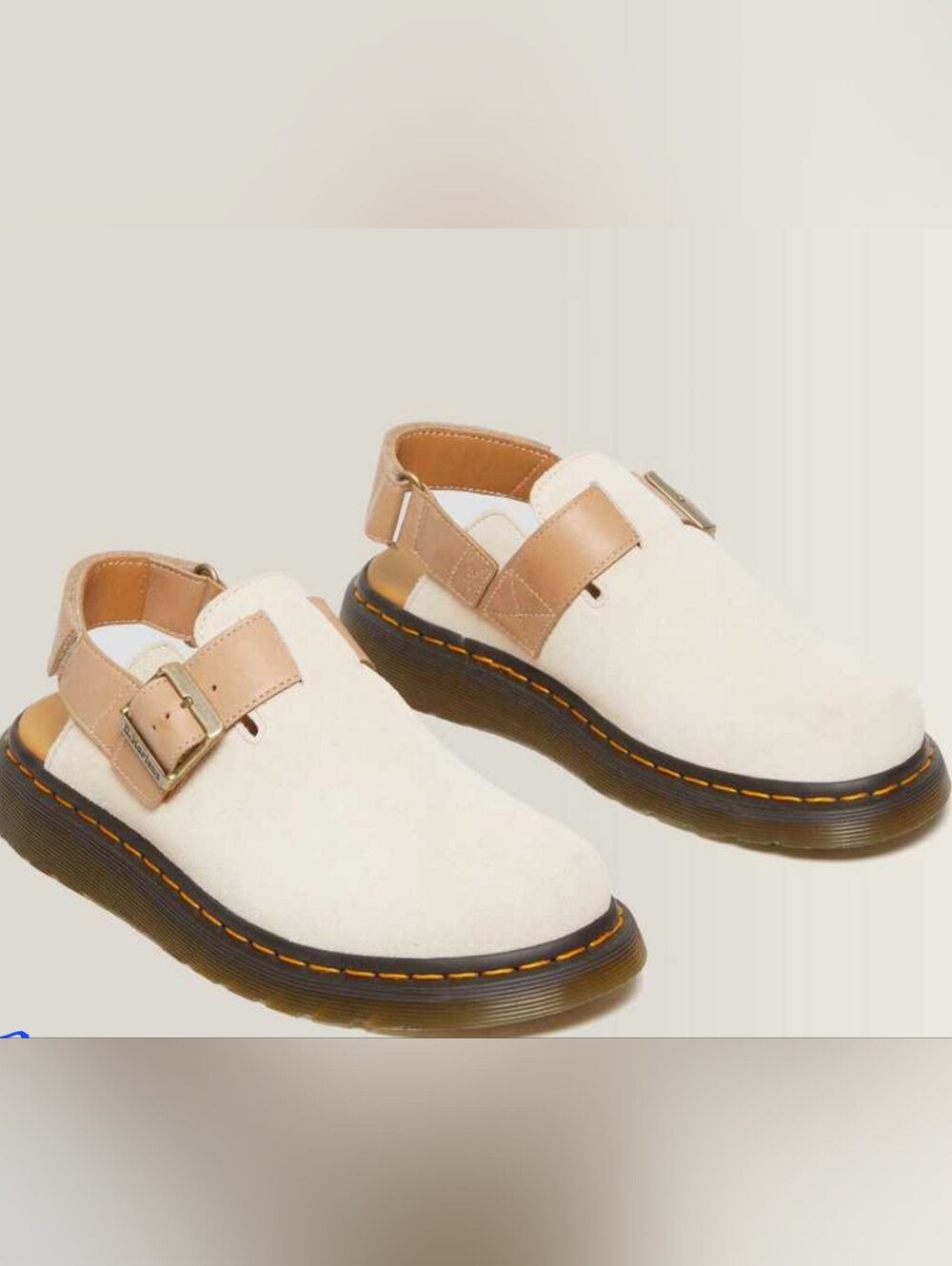 Dr. Martens Jorge II Suede & Leather Slingback Mules, Size 8M , 9W.
